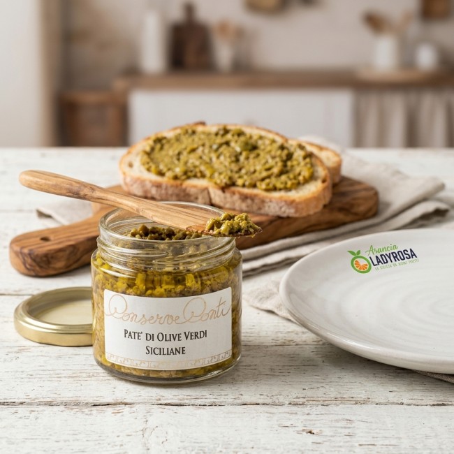 Paste aus grünen Oliven...