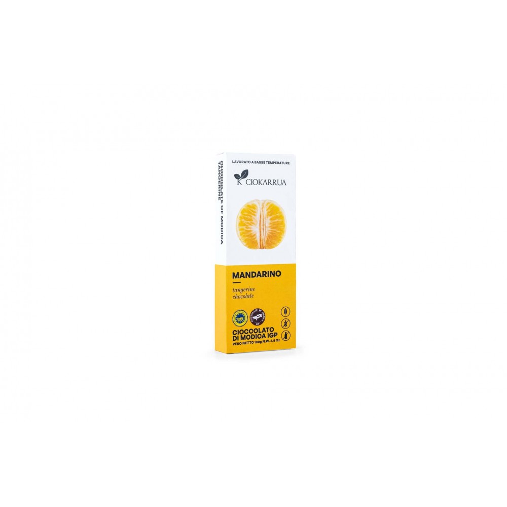Schokolade aus Modica (g.g.A.) mit Mandarinen (100 g)