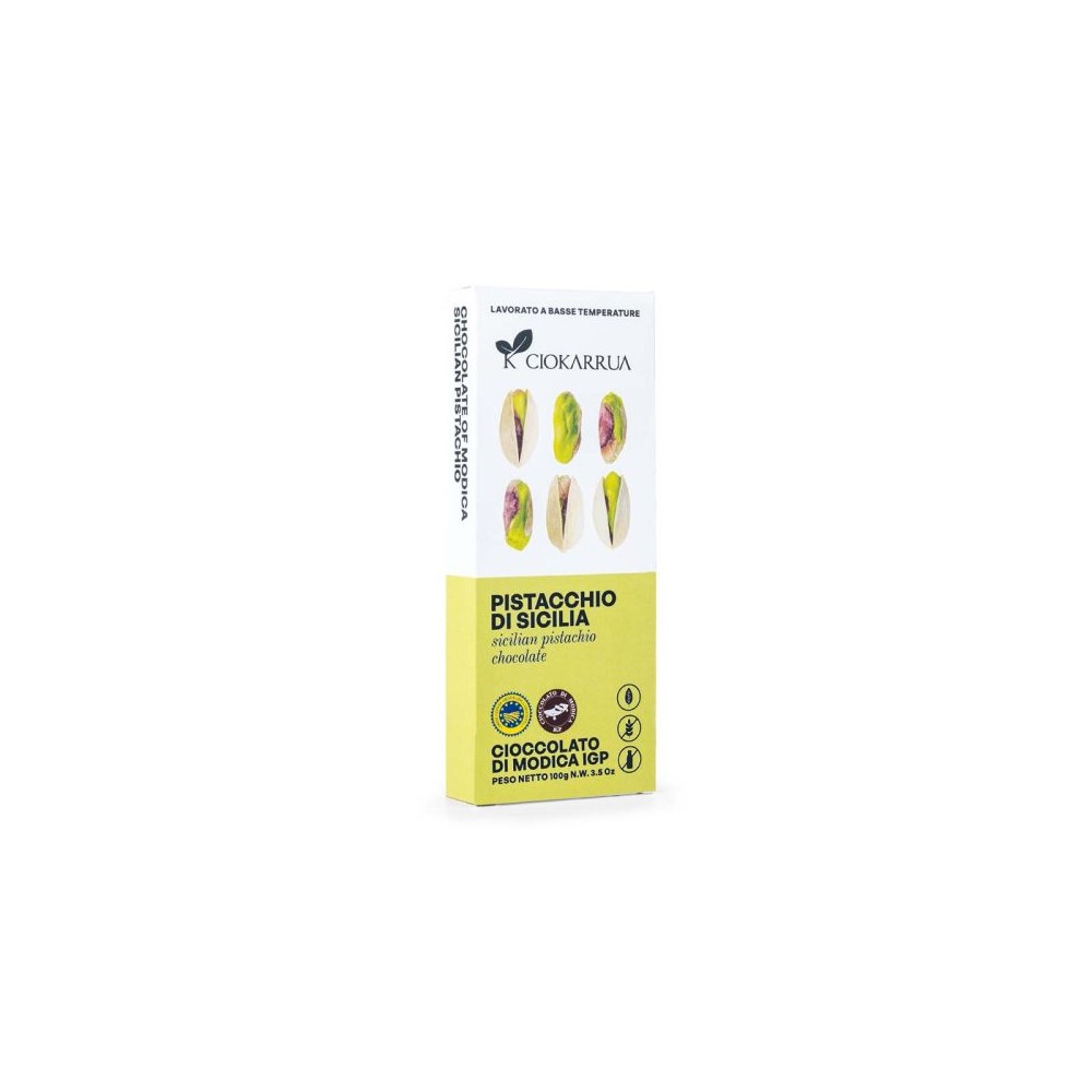 Cioccolato Modica IGP- Pistacchio di Sicilia (100g)