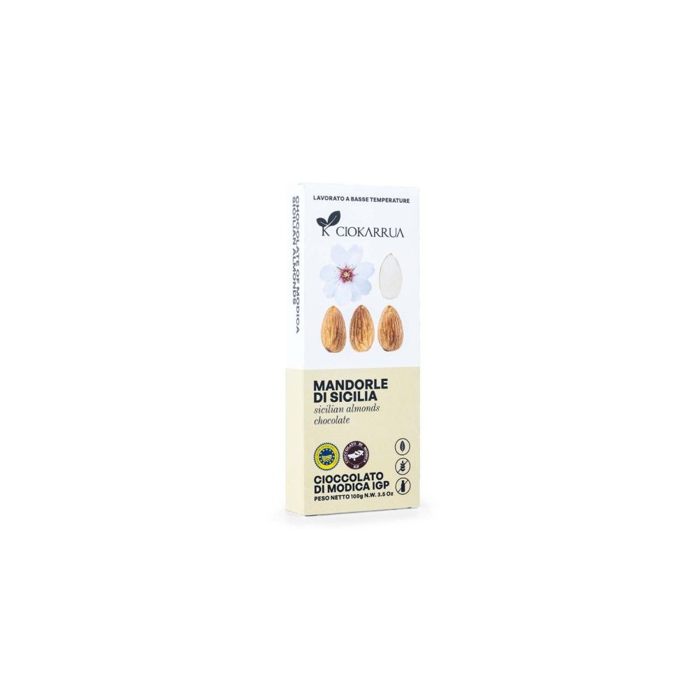 Cioccolato Modica IGP- Mandorle di Sicilia (100g)