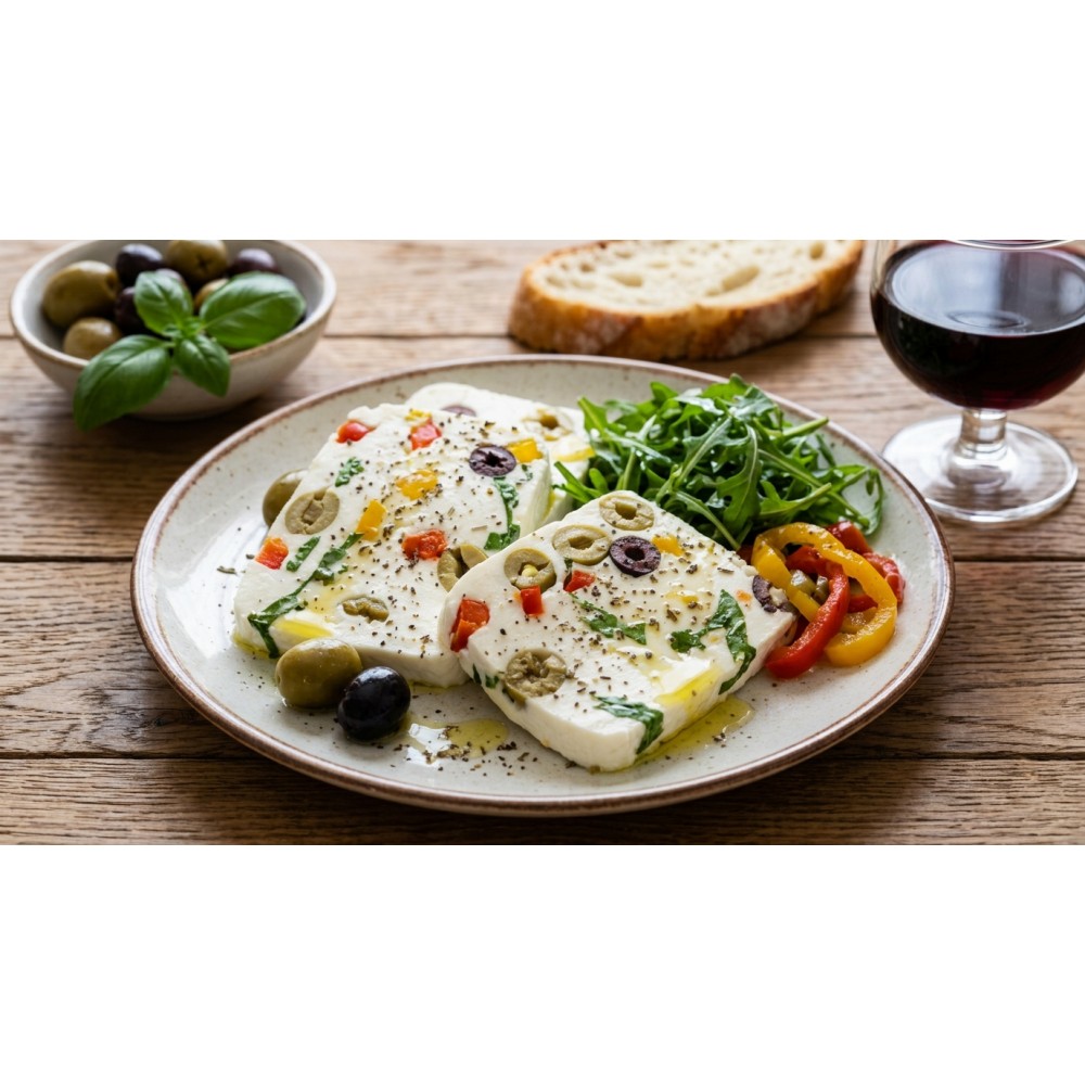 Formaggio Primo Sale Ghiotto (rucola, peperoni, olive)