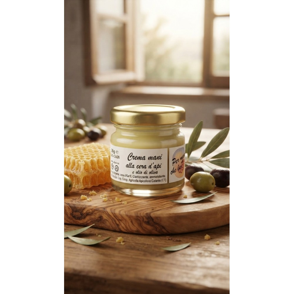 Crema mani alla cera d'api e olio di oliva (30 g)