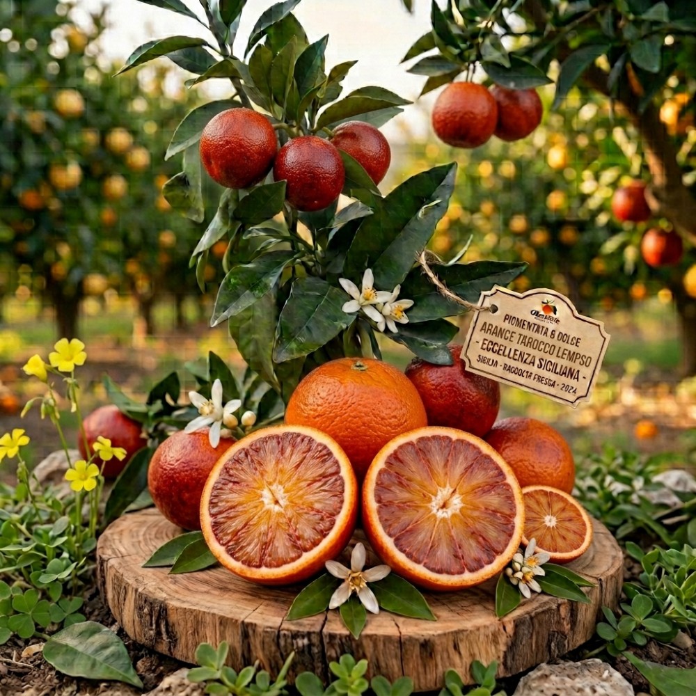 Tarocco-Orangen der Sorte „Lempso“