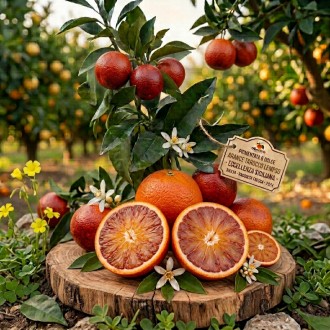 Tarocco-Orangen der Sorte...